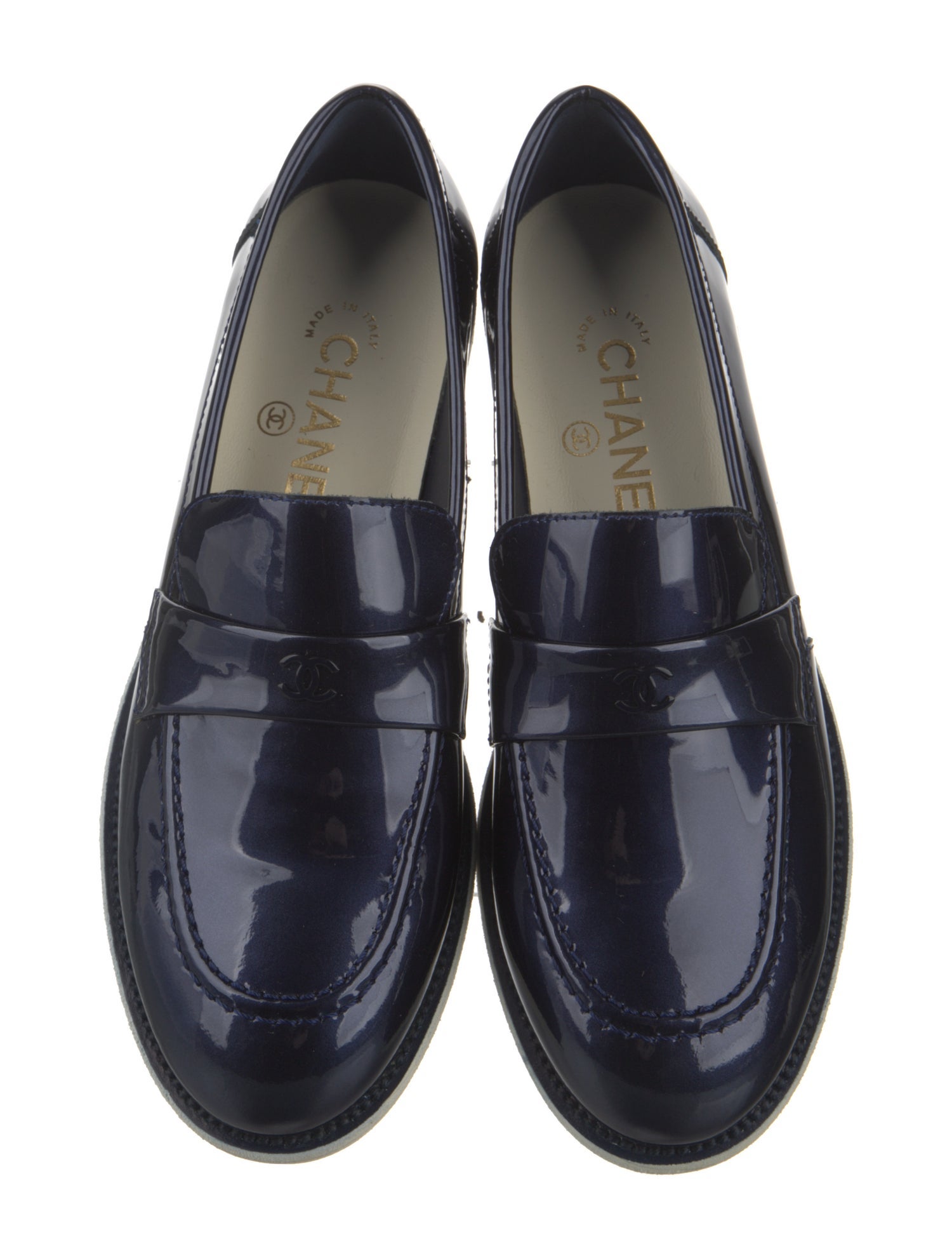 Chanel 2016 Interlocking CC Logo Loafers